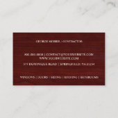 Custom Cabinets Business Card Template 名刺 (裏面)