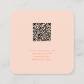 Custom Cake Bakery Business Card with QR Code スクエア名刺 (裏面)