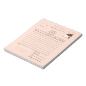 Custom Cake & Bakery Business Invoice Notepad ノートパッド (回転)