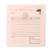 Custom Cake & Bakery Business Invoice Notepad ノートパッド (正面)