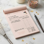 Custom Cake & Bakery Business Invoice Notepad ノートパッド