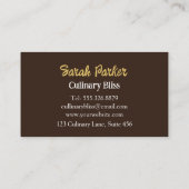 Custom Cakes Bakery pastry watercolor Business 名刺 (裏面)