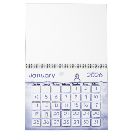 Custom Calendar Painted Seasons カレンダー (1月 2026)