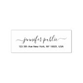 Custom Calligraphed Name Script Return Address ラバースタンプ (インプリント)