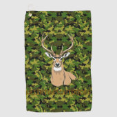 Custom camo deer golf towel ゴルフタオル (正面)