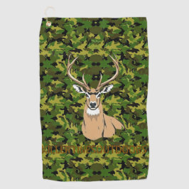 Custom camo deer golf towel ゴルフタオル