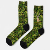 Custom camo whitetail crew socks ソックス (左)