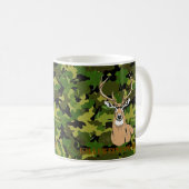 Custom camo whitetail mug コーヒーマグカップ (正面右)