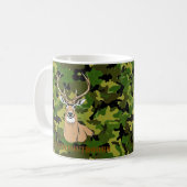 Custom camo whitetail mug コーヒーマグカップ (正面左)