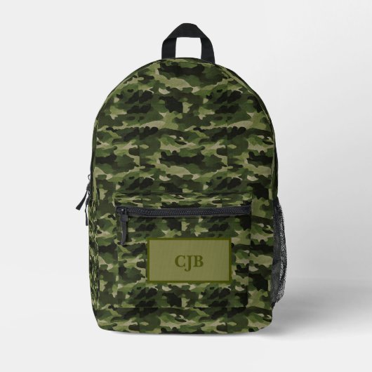 Custom Camouflage Backpack for Adventurers プリントバックパック (正面)