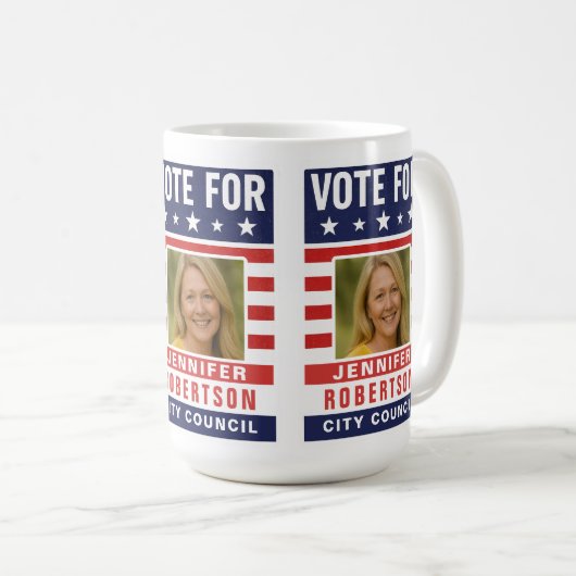 Custom Campaign Election コーヒーマグカップ (正面右)