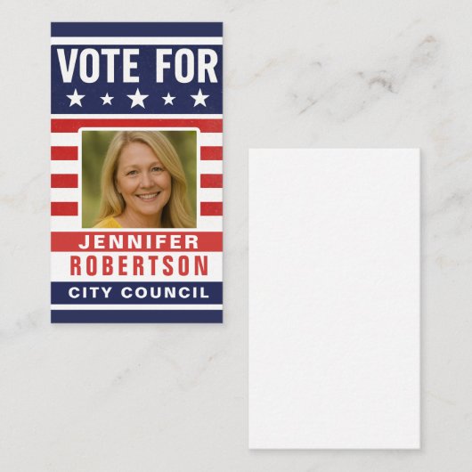 Custom Campaign Election 名刺 (正面/裏面)