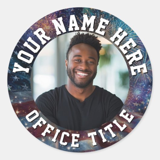 Custom Campaign Photo ラウンドシール (正面)