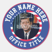 Custom Campaign Photo ラウンドシール (正面)