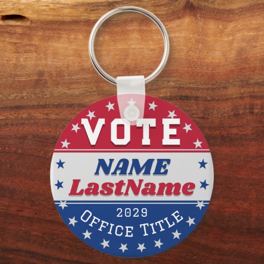 Custom Campaign Template for Elections キーホルダー (裏面)