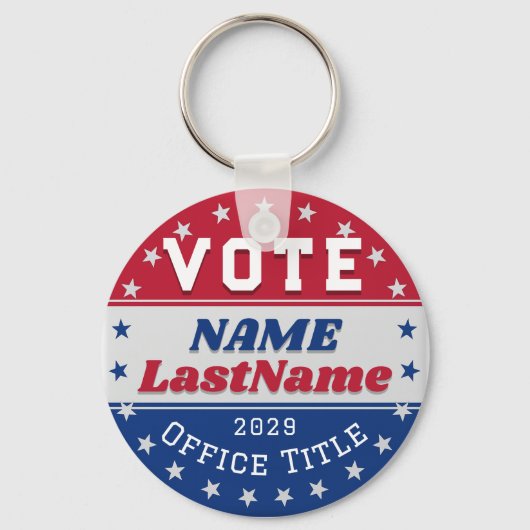 Custom Campaign Template for Elections キーホルダー (裏面)