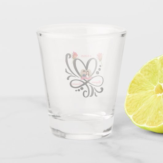 Custom Can Cooler, Wedding Favor, Anniversary Gift ショットグラス (裏面)