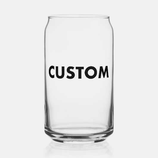 Custom Can Shape Glass Blank Template 16oz Hi Ball ガラス缶 (正面)