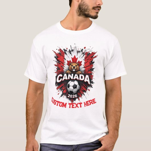 Custom Canada National Soccer Football Team Fan Tシャツ (正面)