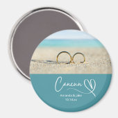 Custom Cancun Destination Beach Wedding マグネット (正面/裏面)