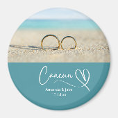 Custom Cancun Destination Beach Wedding マグネット (正面)