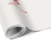 Custom candy cane Christmas red gift ラッピングペーパー (ロールコーナー)