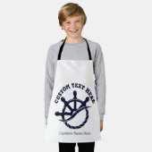 Custom Captain Boat Nautical Gift エプロン (着用した状態)