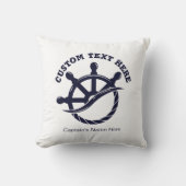Custom Captain Boat Nautical Gift クッション (正面)