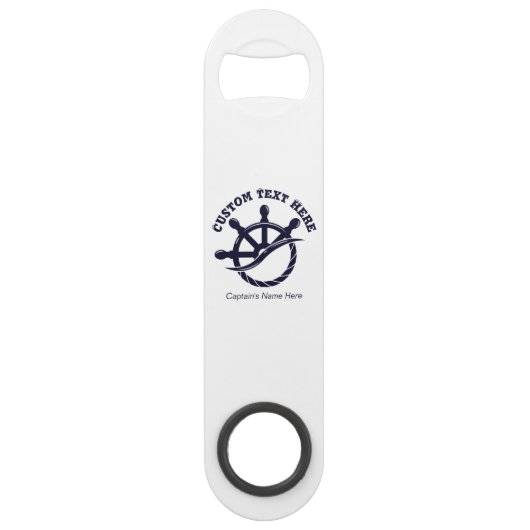 Custom Captain Boat Nautical Gift スピード栓抜き (正面)