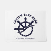 Custom Captain Boat Nautical Gift ドアマット (正面)