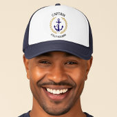 Custom Captain Boat Personalized Nautical Anchor キャップ