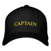 Custom CAPTAIN Embroidered Baseball Cap 刺繍入りキャップ (正面)