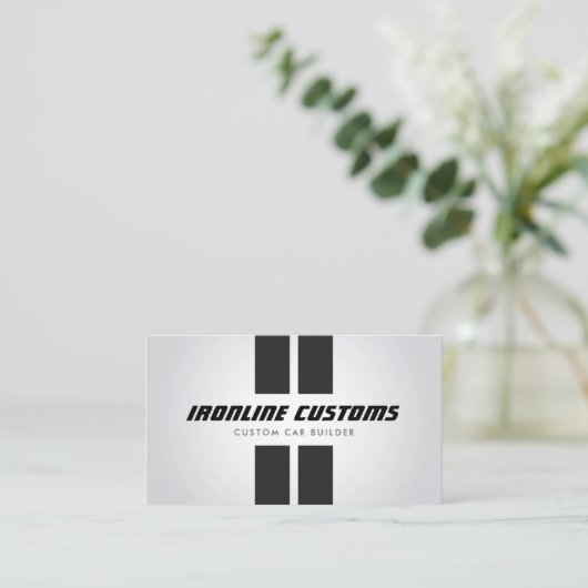 Custom Car Builder Racing Stripes Gray 名刺 (スタンド正面)