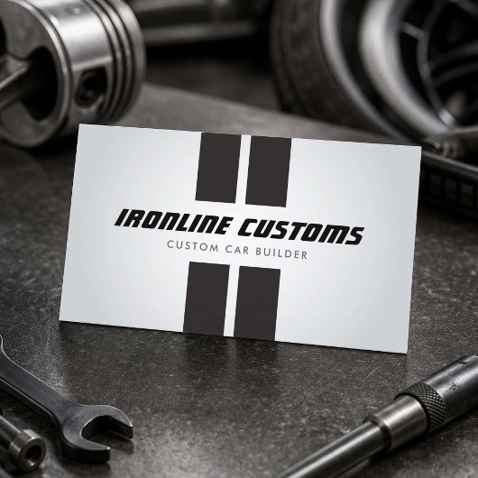 Custom Car Builder Racing Stripes Gray 名刺