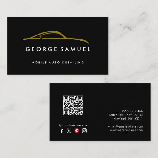 Custom Car Repair & Modern Auto Detailing  名刺 (正面/裏面)