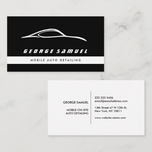 Custom Car Repair & Modern Auto Detailing  名刺 (正面/裏面)