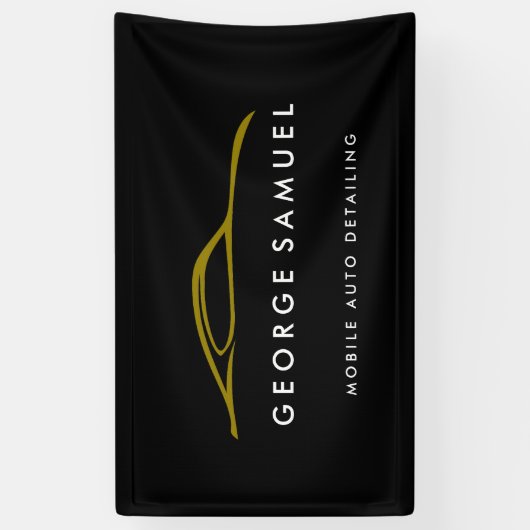 Custom Car Repair & Modern Auto Detailing  横断幕 (縦)