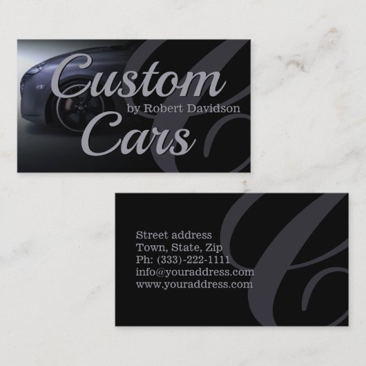 Custom car wrap business card 名刺 (正面/裏面)