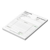 Custom Carbonless Sales Invoice Form, Company Name ノートパッド (回転)