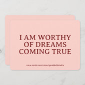 Custom Card for Women – Encouraging Self-Love Gift シーズンカード (正面/裏面)