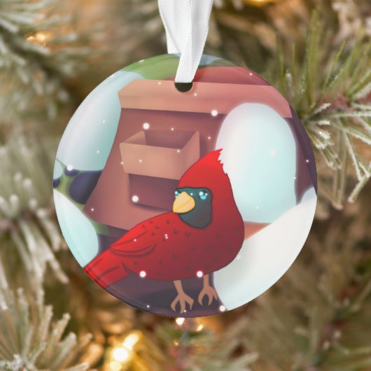 Custom Cardinal Christmas Family Ornament オーナメント (ツリー)