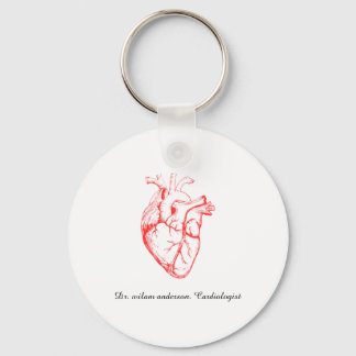 Custom Cardiologist Heart Anatomy Art キーホルダー