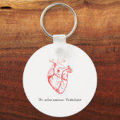 Custom Cardiologist Heart Anatomy Art キーホルダー (正面)
