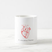 Custom Cardiologist Heart Anatomy Art コーヒーマグカップ (中央)