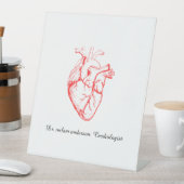 Custom Cardiologist Heart Anatomy Art 台座サイン (インサイチュ)