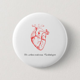 Custom Cardiologist Heart Anatomy Art 缶バッジ