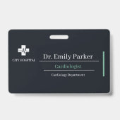 Custom Cardiologist ID Badge | Doctor Photo バッジ (正面)