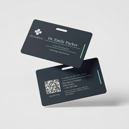 Custom Cardiologist ID Badge | Doctor Photo バッジ