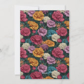 Custom Carnation Petal 50Th Birthday 招待状 (裏面)