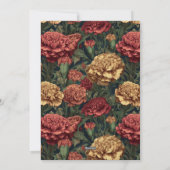 Custom Carnation Sparkle Boho Birthday 招待状 (裏面)